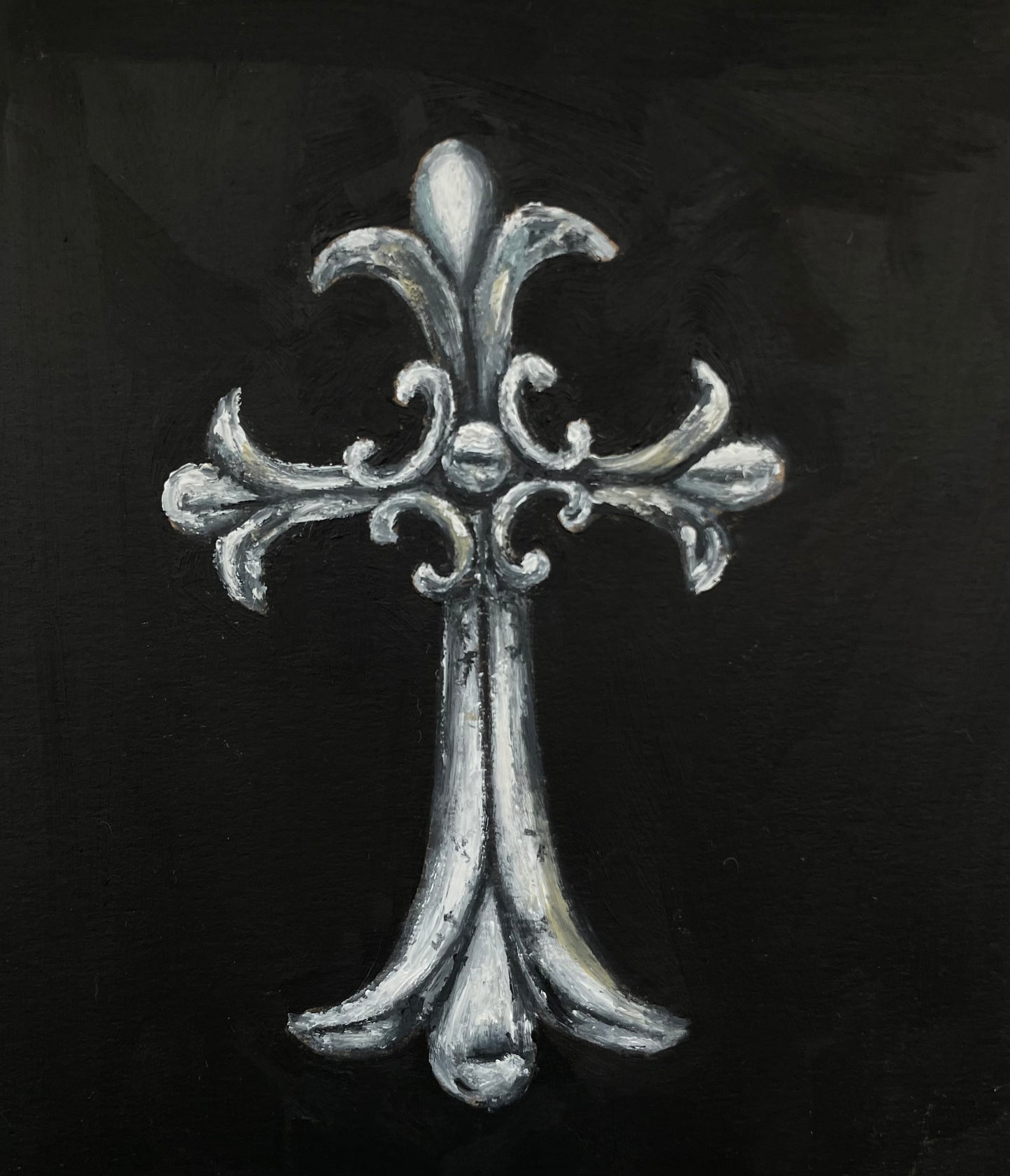 "SOMBER CROSS PRINT"