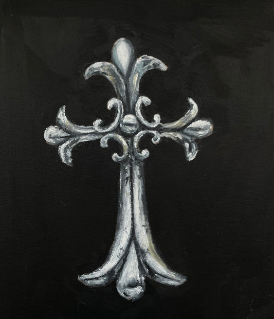 "SOMBER CROSS PRINT"