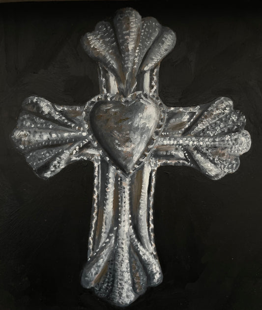 "LOVELY CROSS PRINT"
